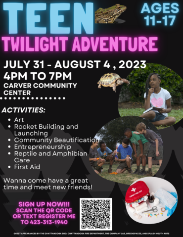 Are you interested in reptiles and amphibians or shooting off rockets? Come join uu at the Carver Community Center from 4 to 7, 7/31-8/4.