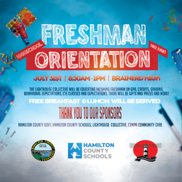 Brainerd High School freshman orientation on July 31 from 8:30 am to 1:00 pm
