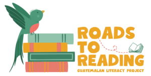 Roads to Reading logo with green bird and books