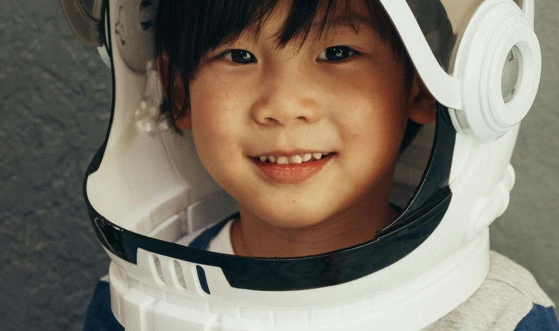 Little boy astronaut