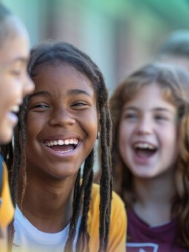 Girls laughing